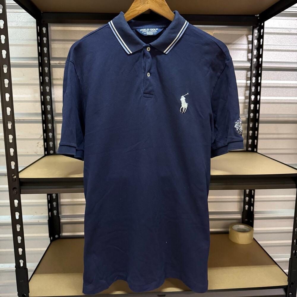 Polo Golf Ralph Lauren Navy Polo Shirt Pro Fit Mens Size L